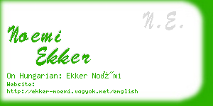 noemi ekker business card